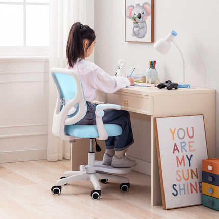 Kids Desk Chair - Children Office Study Seat with Footrest CILO - Blue.
