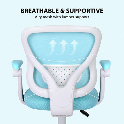 Kids Desk Chair - Children Office Study Seat with Footrest CILO - Blue.
