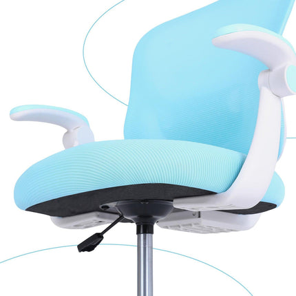 Kids Desk Chair - Children Office Study Seat with Footrest CILO - Blue.