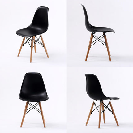 2X Retro Dining Cafe Chair DSW BLACK.