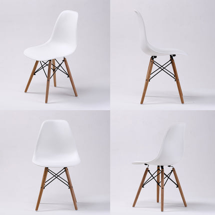 4X Retro Dining Cafe Chair DSW WHITE.