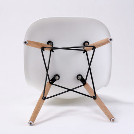 4X Retro Dining Cafe Chair DSW WHITE.