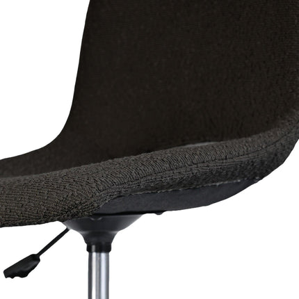 2 Set Office Desk Chair - Loop Yarn Fabric Home Swivel Chair Cut-Out Seat HALO BLACK.