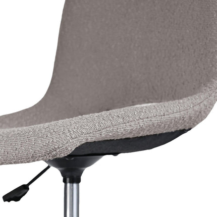 2 Set Office Desk Chair - Loop Yarn Fabric Home Swivel Chair Cut-Out Seat HALO GREY.