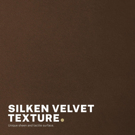 Office Desk Chair - Velvet Home Office Swivel Computer Seat COVE BROWN.