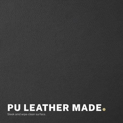 Office Desk Chair - PU Leather Home Office Swivel Chair Computer Seat BLACK.