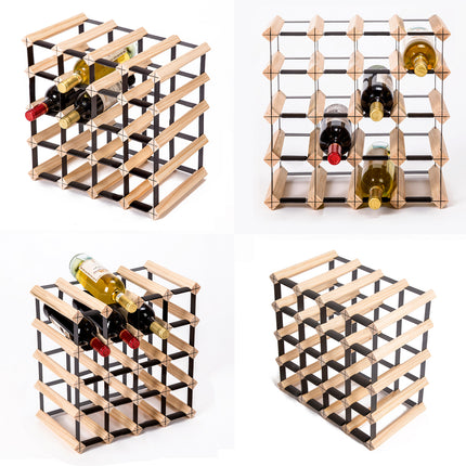Timber Wine Rack Storage Cellar Organiser 20 Bottle.