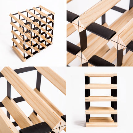 Timber Wine Rack Storage Cellar Organiser 20 Bottle.