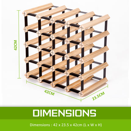 Timber Wine Rack Storage Cellar Organiser 20 Bottle.