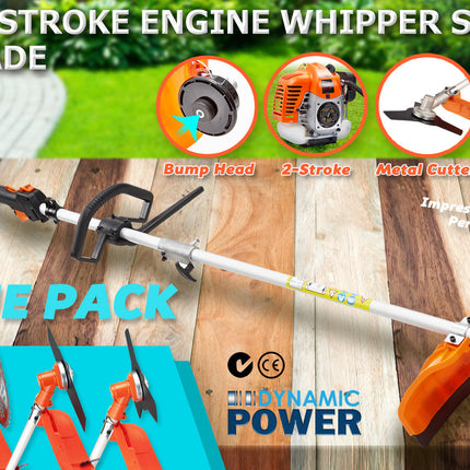 Dynamic Power 26cc Petrol Whipper Snipper Brush Cutter + 4 Blade.