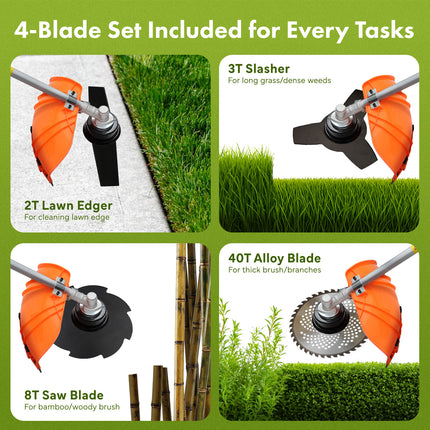 Dynamic Power 26cc Petrol Whipper Snipper Brush Cutter + 4 Blade.
