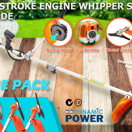 Dynamic Power 43cc Petrol Whipper Snipper Brush Cutter + 4 Blade.