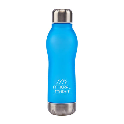 Mineral Maker MORBIDO Alkaline Filter Water Bottle + a Mineral Stone Pouch BLUE.