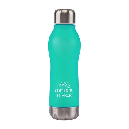 Mineral Maker MORBIDO Alkaline Filter Water Bottle + a Mineral Stone Pouch GREEN.