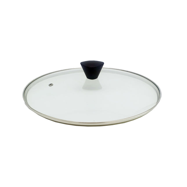 KOMAN Stainless Steel Glass Lid with Bakelite Handle - 28cm.