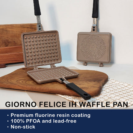 Giorno Felice IH Waffle Maker Pan Non-Stick Double-Sided Detachable.