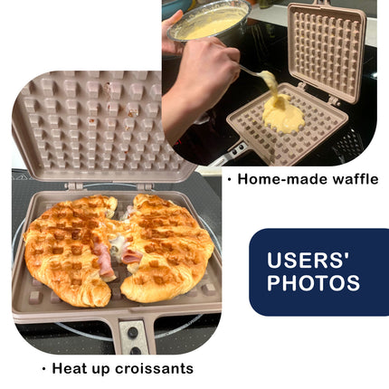 Giorno Felice IH Waffle Maker Pan Non-Stick Double-Sided Detachable.