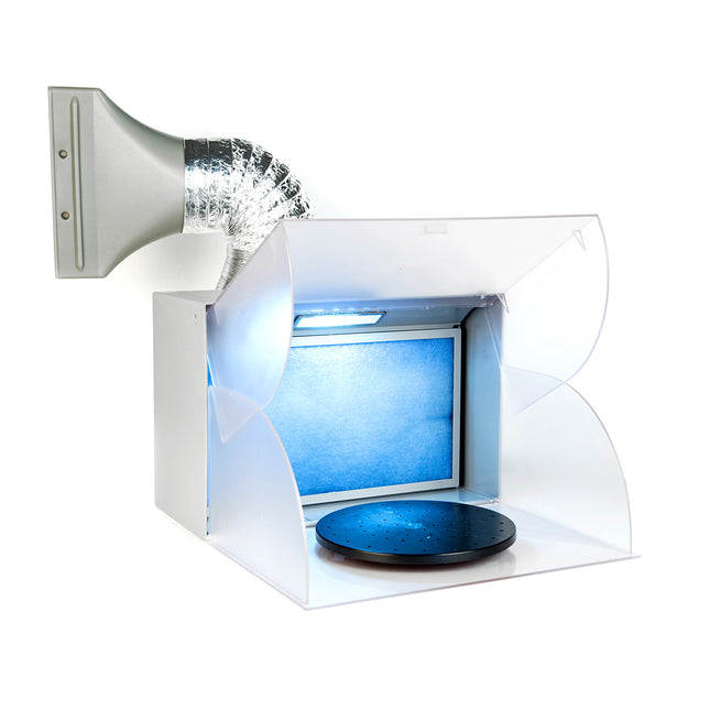 Portable Exhaust Fan Air Brush Spray Booth with LED.