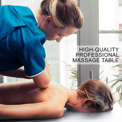 Aluminium Portable Beauty Massage Table Bed 3 Fold 70cm White.