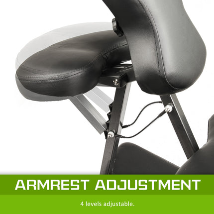 Aluminium Portable Beauty Massage Foldable Chair Table BLACK.