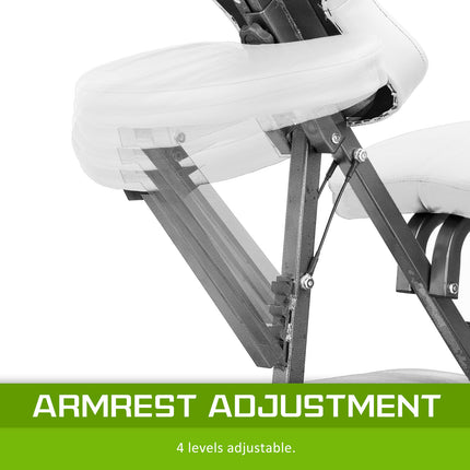 Aluminium Portable Beauty Massage Foldable Chair Table WHITE.