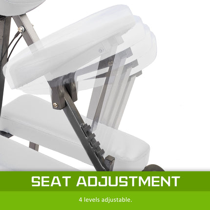 Aluminium Portable Beauty Massage Foldable Chair Table WHITE.