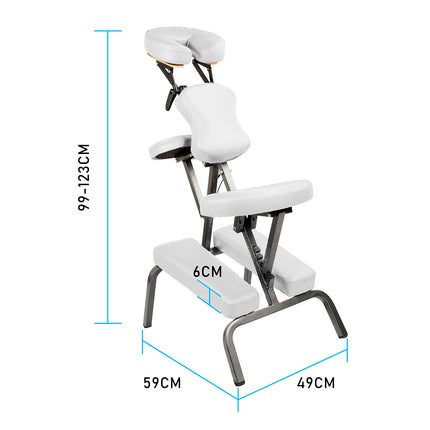 Aluminium Portable Beauty Massage Foldable Chair Table WHITE.
