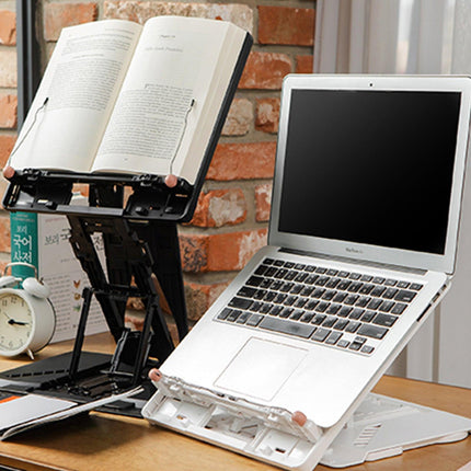 Adjustable Laptop Stand Foldable Tablet Book PC Holder Desk WHITE.
