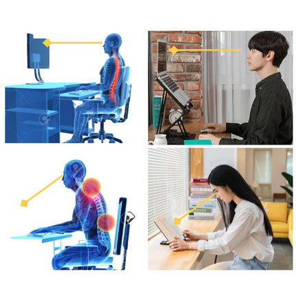 Adjustable Laptop Stand Foldable Tablet Book PC Holder Desk WHITE.