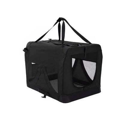 Portable Soft Dog Cage Crate Carrier L BLACK.