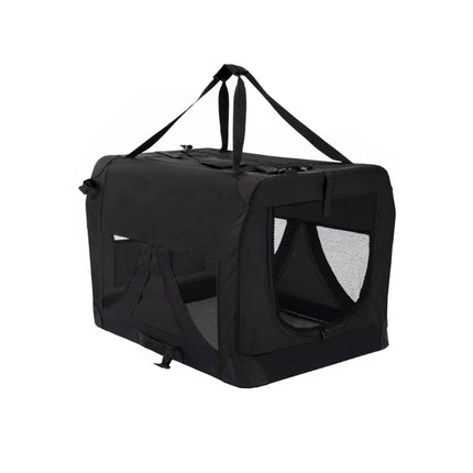 Portable Soft Dog Cage Crate Carrier XL BLACK.