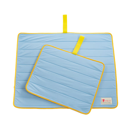 Pet Dog Cooling Mat Non-Slip Travel Roll Up Cool Pad Bed Outdoor M BLUE.