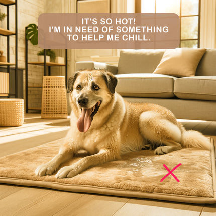 Pet Dog Cooling Mat Non-Slip Travel Roll Up Cool Pad Bed Outdoor M BLUE.