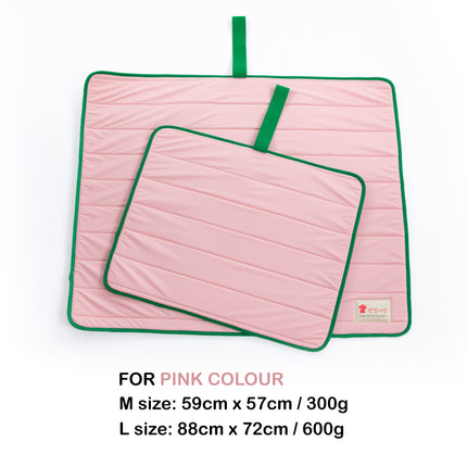 Pet Dog Cooling Mat Non-Slip Travel Roll Up Cool Pad Bed Outdoor M PINK.