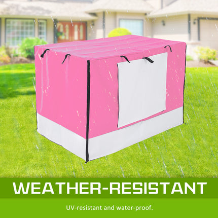 Cage Cover Enclosure for Wire Dog Cage Crate 24in PINK.