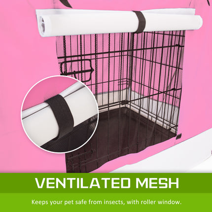 Cage Cover Enclosure for Wire Dog Cage Crate 30in PINK.