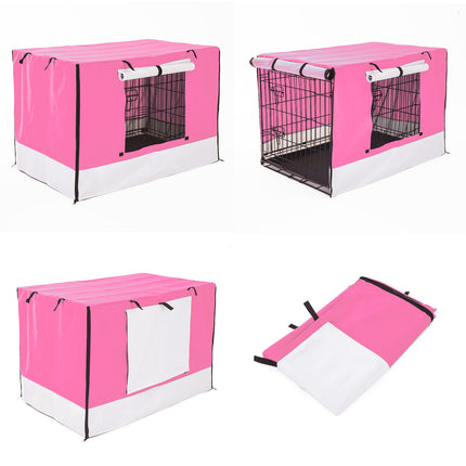 Cage Cover Enclosure for Wire Dog Cage Crate 48in PINK.