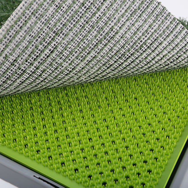Pet Dog Potty Tray Training Toilet + 1 Grass Mat 69cm x 43cm.