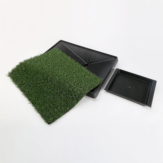 Pet Dog Potty Tray Training Toilet + 1 Grass Mat 63cm x 50cm.