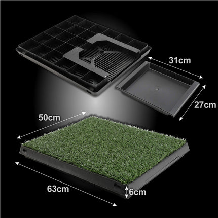 Pet Dog Potty Tray Training Toilet + 1 Grass Mat 63cm x 50cm.