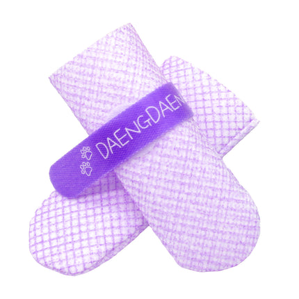 28pc X Dog Shoes Waterproof Disposable Boots Anti-Slip Pet Socks M VIOLET.