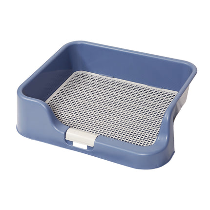 Dog Pet Potty Tray Training Toilet Raised Walls T1 BLUE.