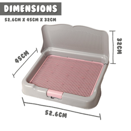 Dog Pet Potty Tray Training Toilet Detachable Wall T2 GREY.
