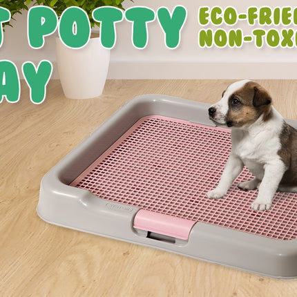Dog Pet Potty Tray Training Toilet Portable T3 GREY.