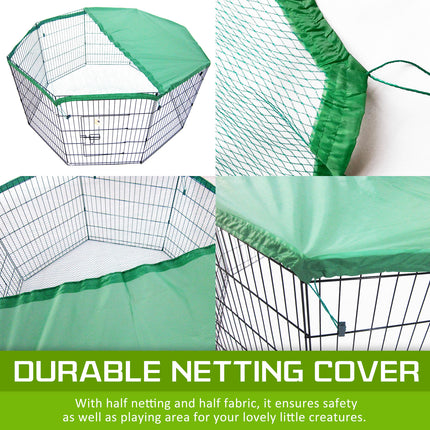 Pet Playpen Foldable Dog Cage 8 Panel 30in with Cover.