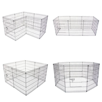 Pet Playpen Foldable Dog Cage 8 Panel 30in with Cover.