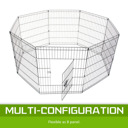 Pet Playpen Foldable Dog Cage 8 Panel 30in with Cover.