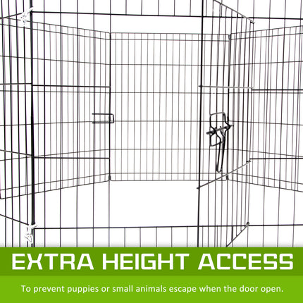 Pet Playpen Foldable Dog Cage 8 Panel 30in with Cover.