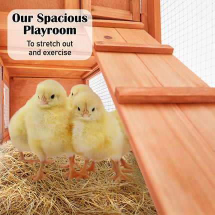 Rabbit Hutch Chicken Coop 204 x 45 x 85cm 2 Storey Cage Mansion.
