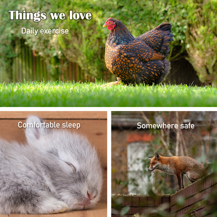Rabbit Hutch Chicken Coop 204 x 45 x 85cm 2 Storey Cage Mansion.